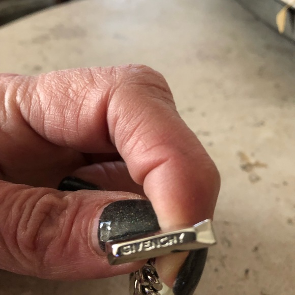 Givenchy silver metal, pearl beaded and rhinestone 2 piece necklace earrings set - Picture 2 of 6